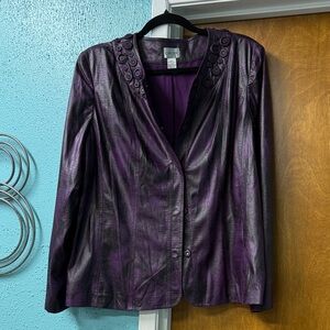 Chico's Shimmering Purple Blazer